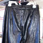 Pretty Little Thing Tall Black Faux Leather Split Hem Seam Detail Skinny Pants Women Size 6 Photo 5
