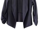 Black Asymmetric Blazer Solid Color Casual Thin Coat Suit Jacket SZ M #1592 Size M Photo 3