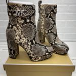 Michael Kors Parker Snake Embossed Faux Leather Platform Boots Photo 3