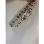 Vintage Y2K MUDD Women's Chunky Clear Grommet Silver Buckle Belt sz S/M 90's Edg Photo 1