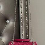Betsey Johnson Quilted Chain Strap Convertible Crossbody Bag Y2K Coquette Barbie Photo 0