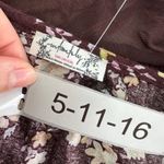 Free People ‎ Bodysuit Women Small Brown Maroon Floral Take It Away Ruffle Photo 3