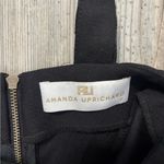 Amanda Uprichard  Black Sheath Midi Dress V-Neck Sleeveless Photo 5