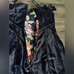 Sequin Hearts  Strapless Navy Floral Dress Photo 11