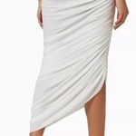 Norma Kamali Diana Ruched Skirt in White Size Medium Photo 1
