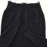 Women's Black Ripped Oversized Sweater Knitted Raw Trim Long Sleeve Photo 3