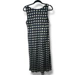 Dana Kay Y2K 90's Black Brown Polka Dot Crewneck Sleeveless Midi Dress Size 10 Photo 4