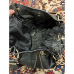 Michael Kors  Moxley Black Leather Python Embossed Style Hobo Shoulder Bag Photo 8