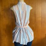 Free People Sleeveless Button Down Shirt Mackenzie Wrap Striped Multicol… Photo 5