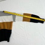 Ambiance Apparel Crew Neck Sweater Color Block On The Way Sweater Brown Photo 8