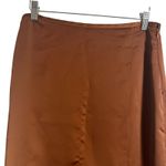 Club Monaco Trycia Brown Satin Bias Slip Slit Maxi Skirt Size 8 Photo 6