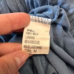 Carla Conti 100% Italian Silk Boho Sleeveless Printed Blouse Size Medium Blue Photo 7