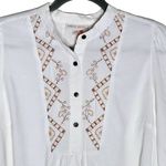 Knox Rose Embroidered Popover Top Womens Size XS 3/4 Sleeves Boho Photo 4