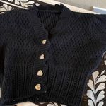 Gold Hearts Black Button Photo 2