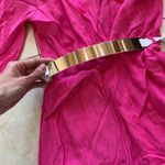 Lac Bleu Pink/Gold Belted Longsleeve Romper Sz Sm Photo 2