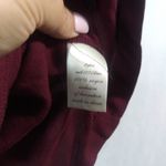 Blue Rain  Anorak Vest Crochet Back Panel Pockets Button Burgundy Red Tan Size L Photo 5