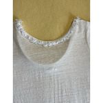 Sézane sezane Linen Sleeveless Blouse Size M Ivory Fringed Neckline Photo 1