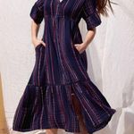 Sundry LUREX STRIPE PEASANT DRESS Photo 5