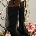 Solanz Full Length Boots Black Tan Zip up Gretchen Winter Dress Womens 7.5 New Photo 3