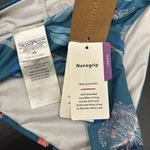 Patagonia Bird Print High Neck Bikini Swimsuit Set, Teal Photo 5