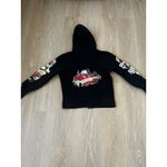 Disney Parks Y2K Black Full Zip Hoodie Women's M Mickey Mouse Rose Tattoo Size M Photo 8