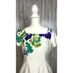 Jones New York Jones New York Women's Size 8 Square Neck Floral Sheath Knee Length Dress Photo 1