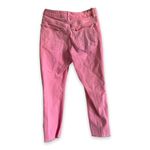 Topshop Womens Jeans Size 28 W28 Moto Neon Pink Raw Hem Straight Leg Cropped Photo 2