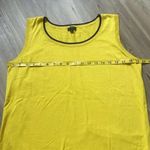 Talbots  sweater vest Yellow Striped trim Womens size XL Preppy Casual Knit Photo 3