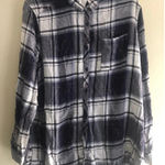 Avenue  Women’s Blue Plaid Acid Washed Shirt plus size 18/20 Photo 0