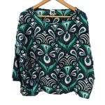 Missoni 3/4 Sleeve Multicolor Paisley Silk Printed Round Neck Blouse Size Small Photo 3