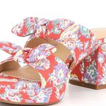 Copper Key  Blooming Floral Print Double Bow Platform Sandals - 8.5 Photo 2