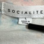 Socialite  Orange and Blue Tie Dye Top - Size Large - VGUC Photo 2