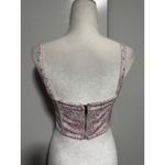 White Fox Boutique Floral Corset Top Pink Ditsy Bustier Crop Tank Small Women's Photo 1