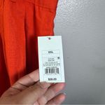 A New Day Red Pencil Linen Midi Skirt Casual Photo 4