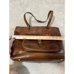 Patricia Nash  large Madison Leather Tote shoulder Bag Cognac Embroidered Floral Photo 7