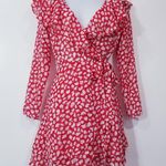 Free People Ruffle Mini Wrap Dress Long Sleeves Photo 3