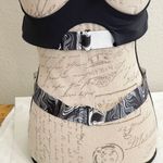 Adore Me   Womens Sports Bra Size XL Black Marble High Support Back Straps Active Photo 3