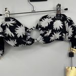 PatBO Dahlia Floral Bikini Bandeau Top Black Size XS Photo 1