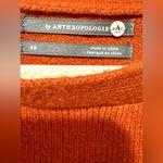 Anthropologie Colma Tunic Sweater Burnt Orange Faux Fur Sleeves Eyelash Cuffs XS Photo 4