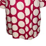 3 SISTERS Bubblegum Pink W/White Polka‎ Dot 3/4" Sleeve Button Jacket EUC Size S Photo 5