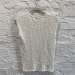 Loft Open Weave White Textured Top Photo 4