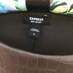 EXPRESS NWT Body Brown Contour Croc Faux Leather High Neck Thong Bodysuit Photo 6