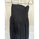 Commense Black‎ Strapless Smocked Bodice Maxi Dress Women's Size L Black Size L Photo 2