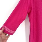 Talbots Pink Embroidered Tunic Top Cotton Shirt Size 2X Plus Barbie Pink Photo 4