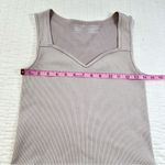 Boom Boom Jeans  Womens Size Medium Sweetheart Neckline Light Lilac Gray Tank Top Photo 4