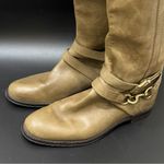 Coach  Marlena Olive Tan Genuine Leather Buckle Side Riding Tall Boots Size 6.5 Photo 5