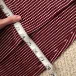American Eagle Soft & Sexy Striped V-Neck Long Sleeve Shirt Small Maroon FLAWS Photo 6