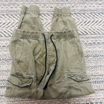 Aero Cargo Jogger Pants Women Size Small Green Minimalist Travel Elastic Wasit Photo 0