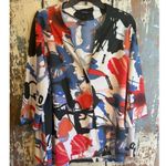 Ali Miles Cardigan Jacket Floral size Large Red Photo 1