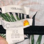C&C California  Tropical Botanical Print 100% Linen Top Photo 2